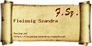 Fleissig Szandra névjegykártya